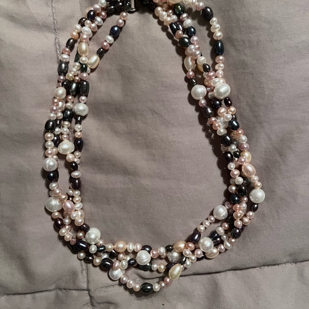 Silpada- Multicolor Pearl silver Necklace